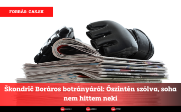 Škondrič Boráros botrányáról: Őszintén szólva, soha nem hittem neki