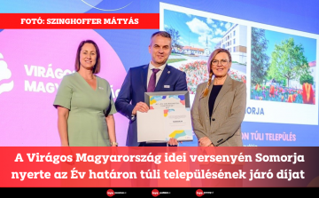 A Virágos Magyarország idei versenyén Somorja nyerte az Év határon túli településének járó díjat 