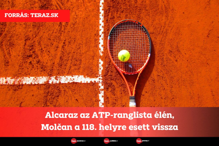 Alcaraz az ATP-ranglista élén, Molčan a 118. helyre esett vissza