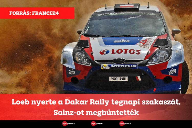 Loeb nyerte a Dakar Rally tegnapi szakaszát, Sainz-ot megbüntették