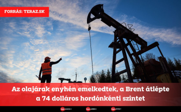 Az olajárak enyhén emelkedtek, a Brent átlépte a 74 dolláros hordónkénti szintet