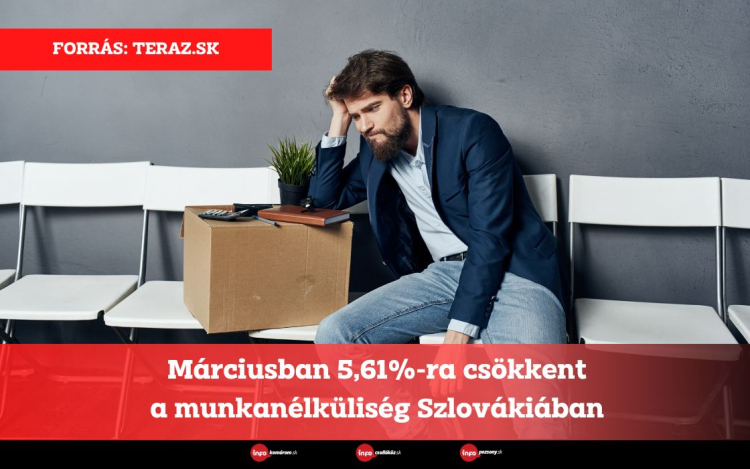 Márciusban 5,61%-ra csökkent a munkanélküliség Szlovákiában