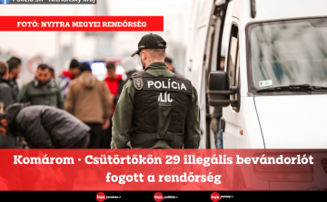 Komárom • Csütörtökön 29 illegális bevándorlót fogott a rendőrség